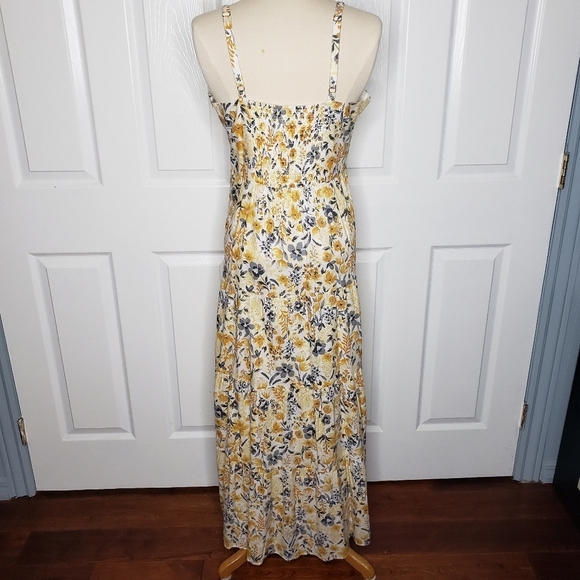 Joie Maxi Dress 6 Spaghetti Straps Cottagecore Prairie Lace Boho Wedding Beach - Picture 8 of 12